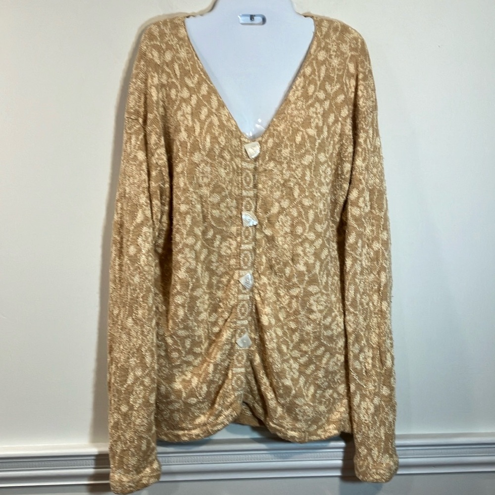 DIA beige floral sweater L vintage